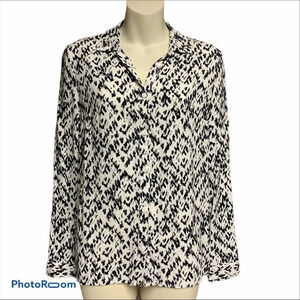 Divided by H&M black/white button down shirt 2